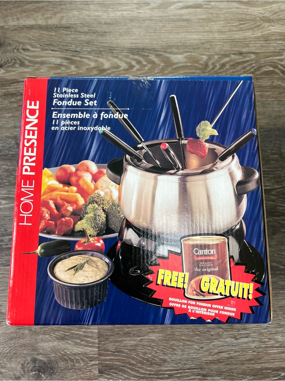 New in box -Stainless Steel Fondue Set - Silver